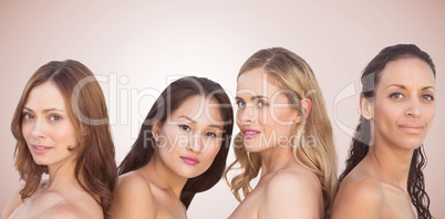 Composite image of portrait of beautiful women