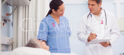 Composite image of breast cancer awareness ribbon