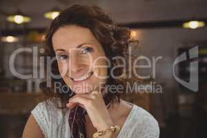 Portrait of smiling businesswoman