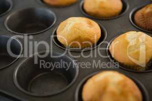 Close up of muffins in tin