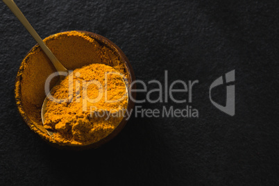 Turmeric powder in bowl