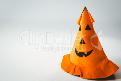 Witch hat over white background