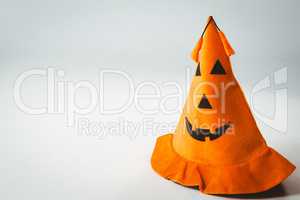 Witch hat over white background
