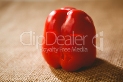 Carved red bell pepper