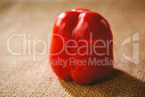 Carved red bell pepper