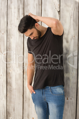 Handsome man posing with hands in pocket