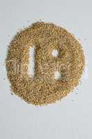 Wheat grains forming a face