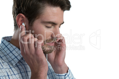 Man listening to music