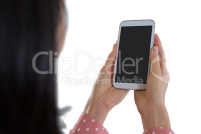 Woman using mobile phone