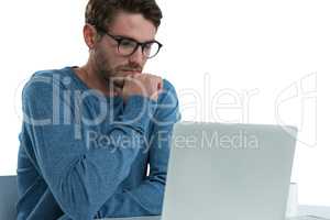 Man using laptop