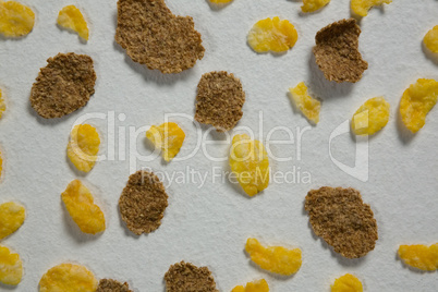 Cookie crisp and wheaties cereal on white background