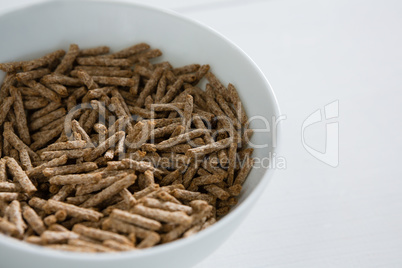 Cereal bran sticks in bowl