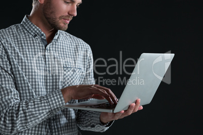 Man using laptop