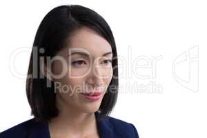 Close-up of thoughtful woman