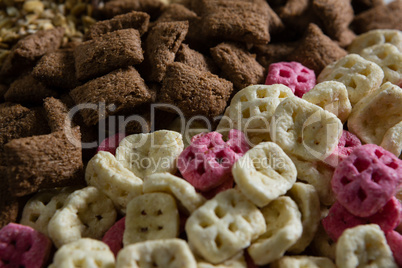 Various breakfast cereals