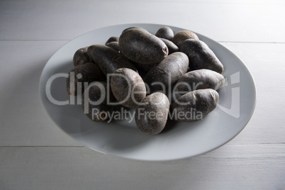 Sweet potatoes in plate