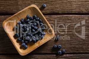 Plate of blueberries