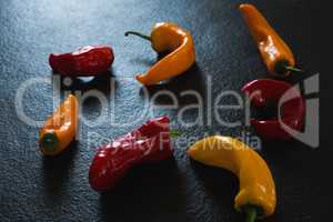 Yellow and red chili pepper