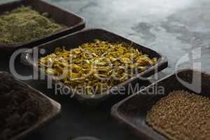 Various spices in bowl