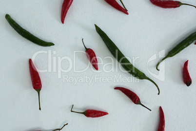 Green and red chili pepper