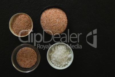 Various salts in bowl