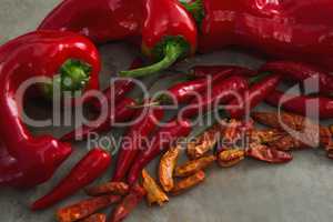 Red Chilies, dried red chili pepper and capsicum