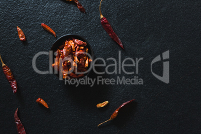 Chili pepper in bowl