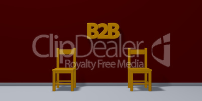 b2b tag und zwei stühle