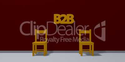 b2b tag und zwei stühle
