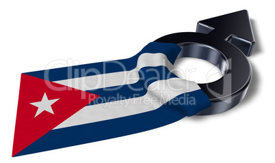 marssymbol und flagge von kuba