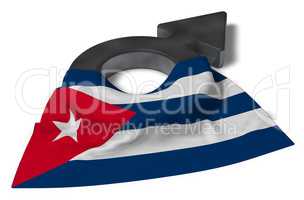 marssymbol und flagge von kuba