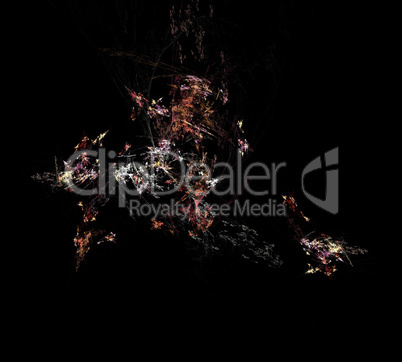 image of one Digital Fractal on Black Color image of one Digital Fractal on Black Color