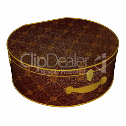 Vintage hat box - 3D render