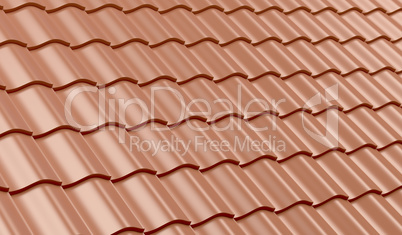Red clay roof tiles
