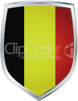 Shield with the flag of Belgium