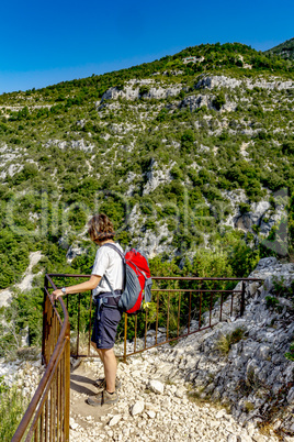 Hiking in the Grand Canyon in southern France