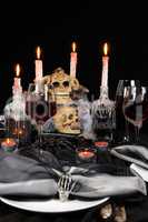 Table setting for Halloween