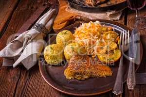 Roast duck with dumplings