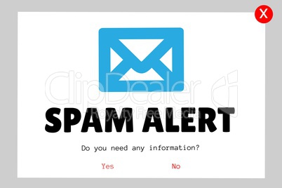 Spam email alarm interface