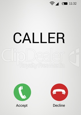 Incoming phone call interface