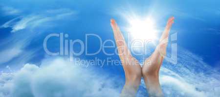 Composite image of hands gesturing against white background