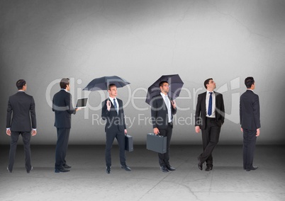 Group of Businessmen looking in same directions