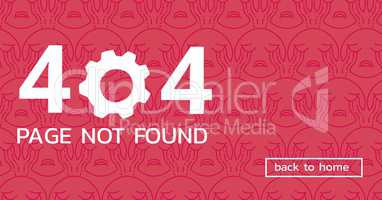 404 page not found text against red background