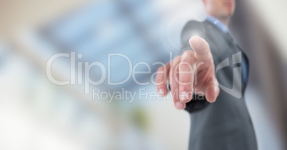 Businessman interacting with the air