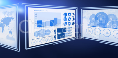 Digital image of business graphs