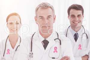 Composite image of breast cancer awareness ribbon