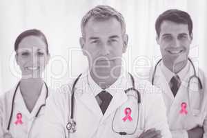 Composite image of breast cancer awareness ribbon