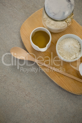 Ingredients on cutting board