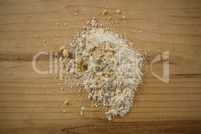 Close up of flour