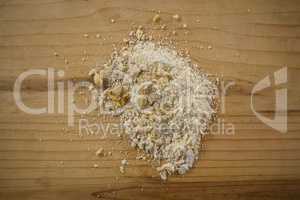 Close up of flour